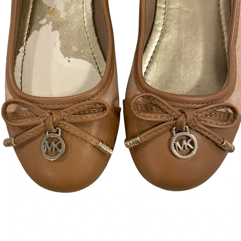 Michael Kors Girls Ballerina Flats Size 12 Tan